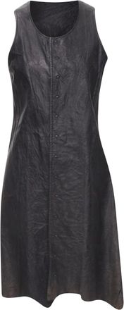 Junya Watanabe cow hide leather distressed raw cut dress