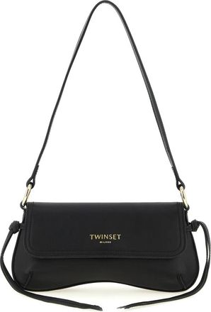 Twinset Volnerf Nappa kalfsleren schoudertas - Dames - Schoudertassen - Zwart - ONE Size - Leer - Tassen
