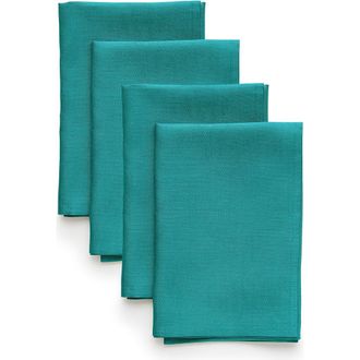 Solino Home Linen Dinner Napkins - Fete, 20 x 20 in Teal at Nordstrom, Size Large