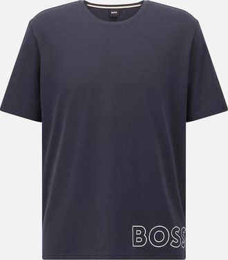 HUGO BOSS Mens Identity Pyjama Crew Neck T-Shirt, Dark Blue - Navy - Size: 40