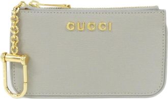 Gucci Light Gray Leather Coin Purse/Coin Case (Pre-Owned)