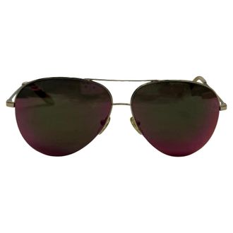Victoria Beckham Pre-owned Womens Gradient Aviator Sunglasses in Gold Metal - One Size