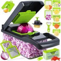 OEM Picadora De Cebolla Y Verduras 14 En 1 - Acero Inoxidable Con Acabado De Arce - Duradera