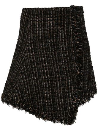 sacai Tweed Wool Mini Skirt