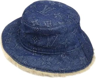 Louis Vuitton Pre-owned Accessories, female, Blue, Size: ONE SIZE Pre-owned Cotton Hat