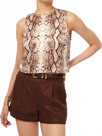 Cami NYC Ravi Pleated Shorts In Brown