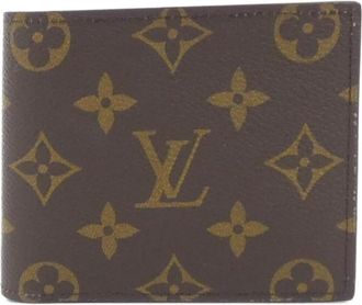 Louis Vuitton Marron Coated Canvas Wallet (Bi-Fold) (Pre-Owned)