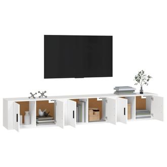 Berkfield Home Classic Wall-mounted TV Cabinets 3 pcs White 80x34.5x40 cm