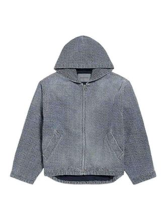 Balenciaga Hooded Denim Cotton Jacket