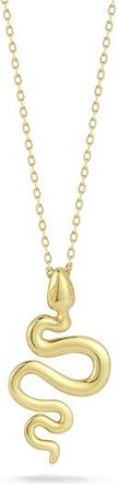 Ember Fine Jewelry Snake Pendant Necklace in Gold at Nordstrom Rack