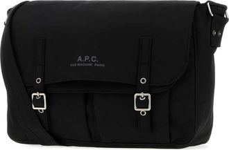 A.P.C. Mens Archive Shoulder Bag Black Polyester