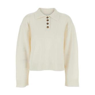 Loulou Studio Dames, Truien, Wit, Maat: S Kasjmier