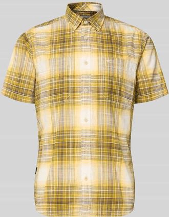 Camel Active Slim Fit Freizeithemd mit Logo-Stitching in GELB, Gr&ouml;&szlig;e 3XL