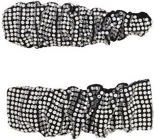 8 by YOOX WRINKLED GLITTER HAIRCLIP SET