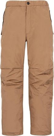 Ferragamo Techno nylon track pants - Heren - Straight fit broeken - Bruin - M - Nylon - Broeken