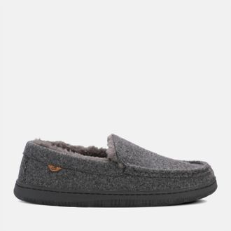 Lamofootwear Mens Harrison Wool Slip-On Moccasin In Charcoal