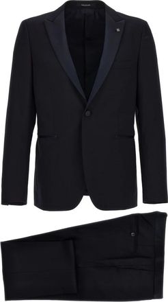 Tagliatore Smoking in Scheerwol - Heren - Business pakken - Blauw - M - Wol - Kostuums