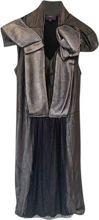 Sharon Wauchob Black & Silver Silk Dress Size S