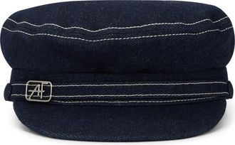 Alberta Ferretti Baker Boy Hoed - Dames - Hoeden - Blauw - S - Katoen - Accessoires