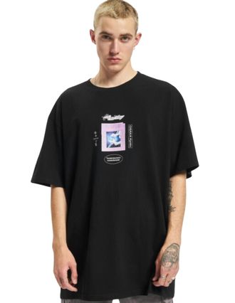 Mister Tee MT Upscale Catch Em Oversize Tee T-Shirt, Black, XS