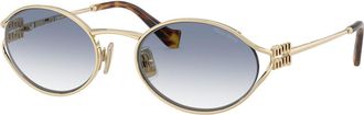 Miu Miu Round-frame Sunglasses - Blue Light - One Size