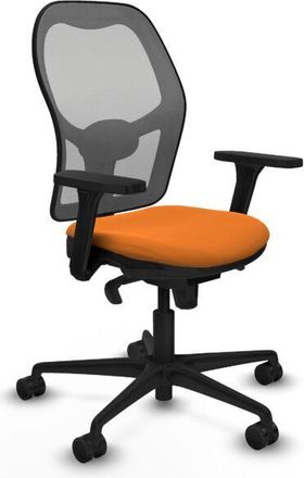 Piqueras y Crespo Piqueras Y Crespo - Jorquera Sincro Malla Gris Similpiel Naranja Brazos 3d Base Nailon Ruedas 65mm Nailon