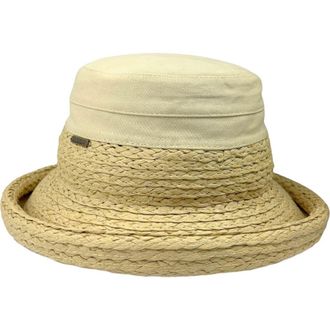 Nicole Miller Rolled Bucket Hat in Natural at Nordstrom Rack