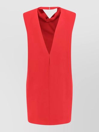 Valentino silk draped sleeveless mini dress