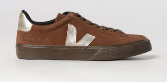 Veja Campo O. T. Leather and Suede Low-Top Sneakers with Contrasting Logo