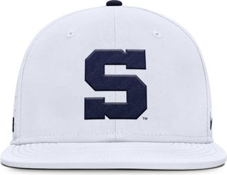 Nike Penn State Nittany Lions Dugout True Mens Nike Mens Dri-FIT College Fitted Hat in White | NC14081KPSN-J26