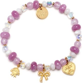 Little Words Project And Everything Nice Stretch Bracelet in White at Nordstrom, Size Small