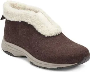 Easy Spirit Trepose Faux Shearling Lined Slipper in Dark Brown at Nordstrom Rack, Size 10.5