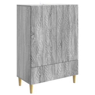 vidaXL Aparador Sonoma Gris 66 X 34,5 X 95 Cm Madera De Ingenier&iacute;a Vidaxl