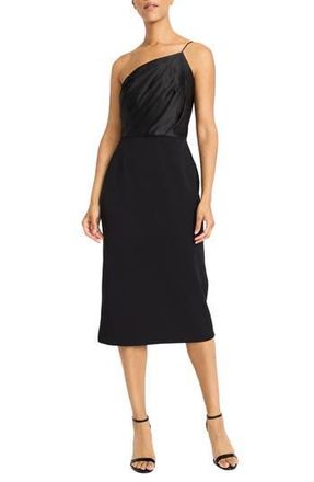 Maggy London Asymmetrical Sheath in Black at Nordstrom Rack, Size 10