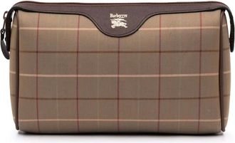 Burberry Clutch in tela con motivo Vintage Check XX secolo - Marrone