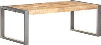 vidaXL Mesa De Centro Madera De Mango Rugosa 110x60x40 Cm Vidaxl
