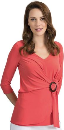 Joseph Ribkoff Stijlvolle Blouse - Dames - Blouses - Rood - L - Polyester - Overhemden