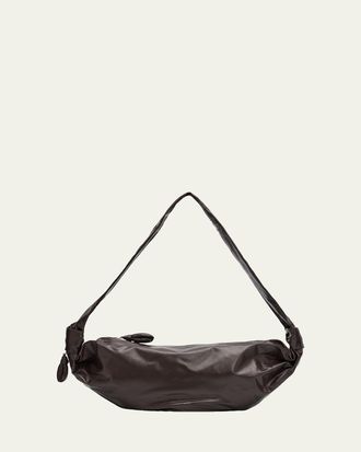 Christophe Lemaire Mens Medium Soft Croissant Bag in Leather
