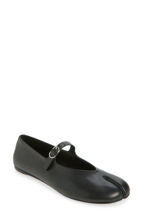 Jeffrey Campbell Preakness Split Toe Mary Jane Flat in Black at Nordstrom, Size 9.5