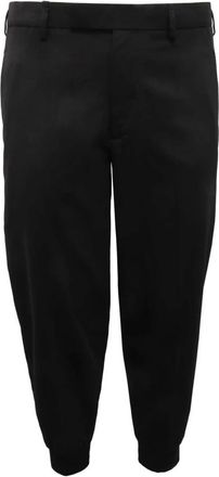 Neil Barrett Broeken, Heren, Zwart, M, Wol, Zwarte Wolmix Slim Fit Broek