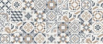 Alfombras Vinílicas Hidráulicas Alfombra vinílica baldosas marrones 175x74cm