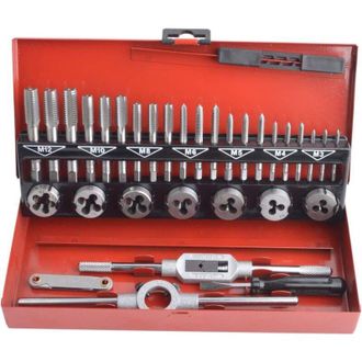 OEM Juego De 32 Piezas De Machos Y Terrajas De Acero Aleado De Tungsteno, Herramientas De Corte De Tornillos M&eacute;tricas, Kit De Roscado De Brocas C&oacute;nicas Co