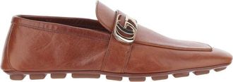 Gucci Brown Logo Loafers