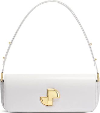 Patou Borsa a spalla Le Lock in pelle - Bianco