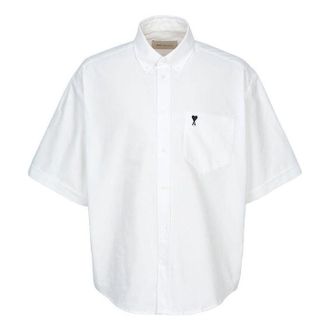 Ami Short Sleeve Shirt White HSH823-CO0031-168