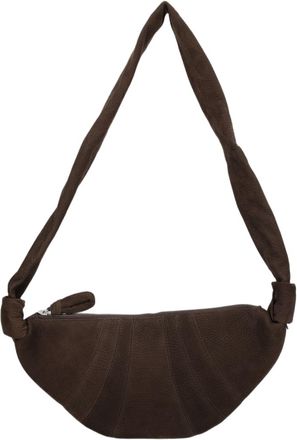 Christophe Lemaire Brown Crescent-Shaped Calf Leather Shoulder Bag