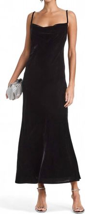Rhode Resort Jemima Velvet Dress In Black