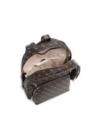 Guess Womens Backpack Brown Logo Polyurethane Bags - Backpacks