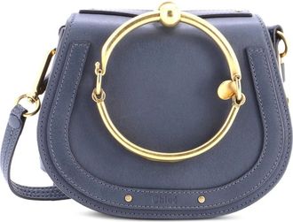 Chlo&eacute; Nile Leather Small crossbody bag - Blauw