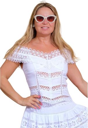 Charo Ruiz Ibiza Mujer, Blusas y Camisas, Blanco, Talla: M